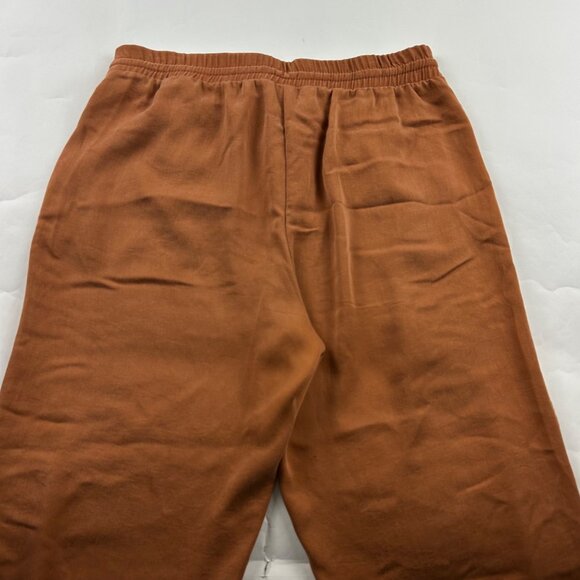 H&M Clay Brown Soft Tencel Relaxed Leg Capri Pant M - Picture 7 of 7